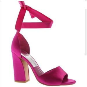 Dolce Vita Pink Satin Wrap Heel